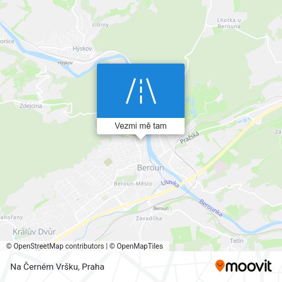 Na Černém Vršku mapa