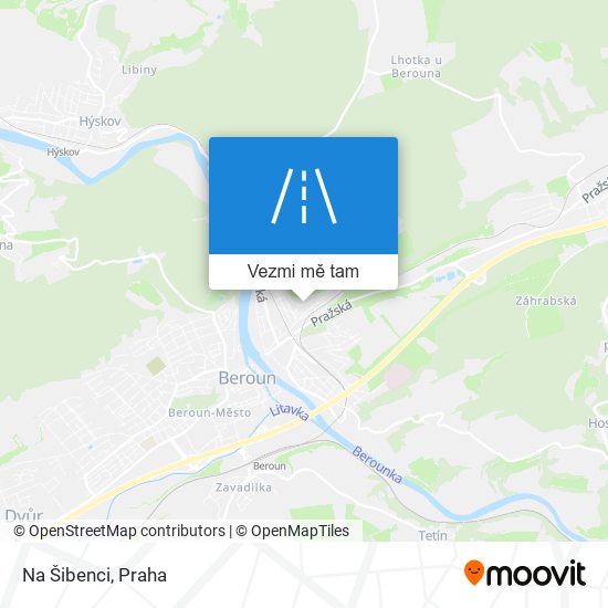 Na Šibenci mapa