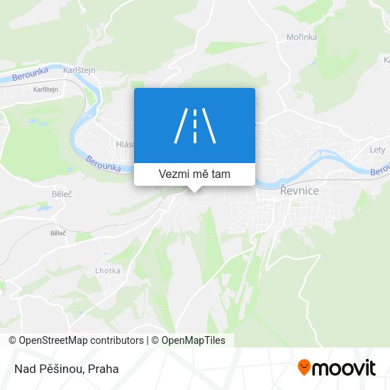 Nad Pěšinou mapa