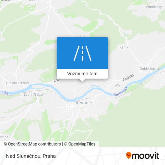 Nad Slunečnou mapa