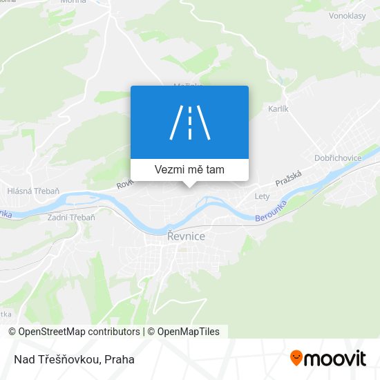 Nad Třešňovkou mapa