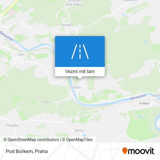 Pod Borkem mapa