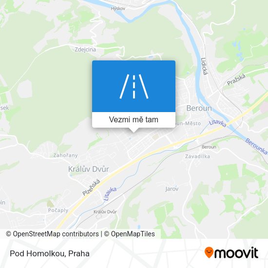 Pod Homolkou mapa
