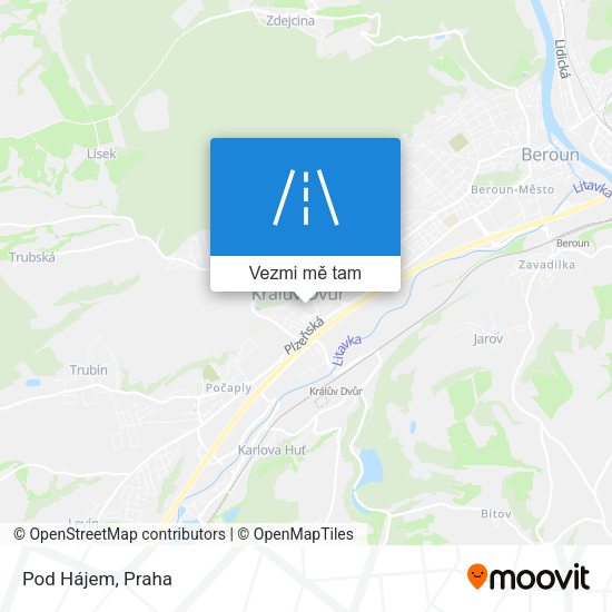 Pod Hájem mapa