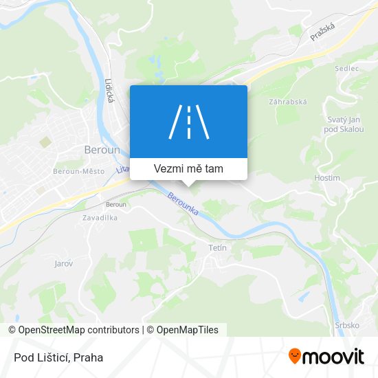 Pod Lišticí mapa