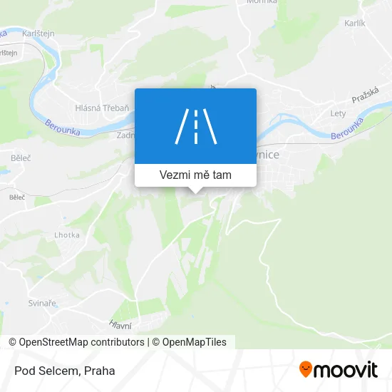 Pod Selcem mapa