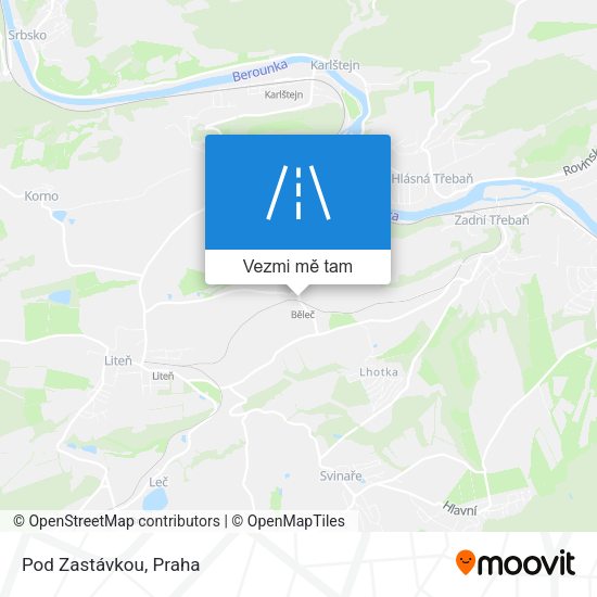 Pod Zastávkou mapa