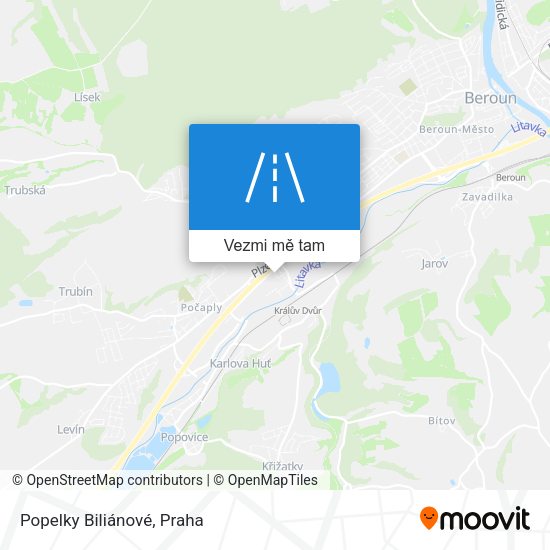 Popelky Biliánové mapa