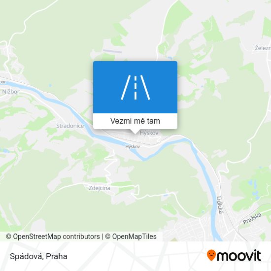 Spádová mapa