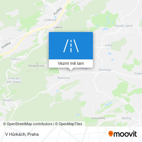 V Hůrkách mapa