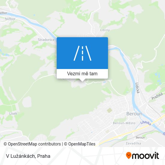 V Lužánkách mapa
