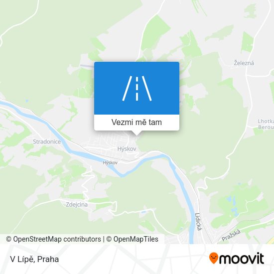 V Lípě mapa