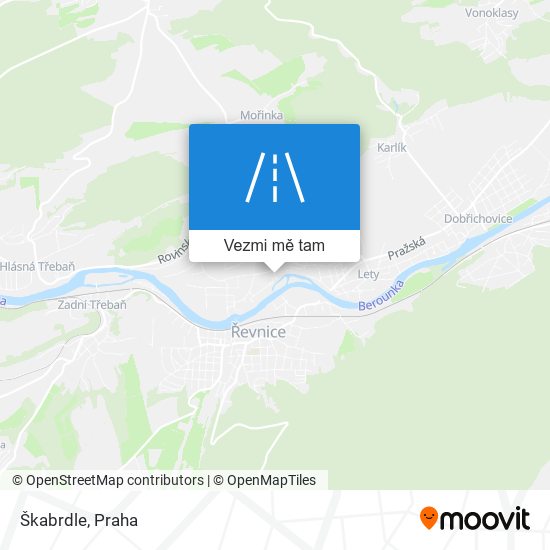 Škabrdle mapa