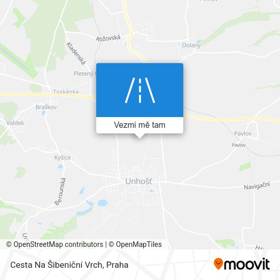 Cesta Na Šibeniční Vrch mapa