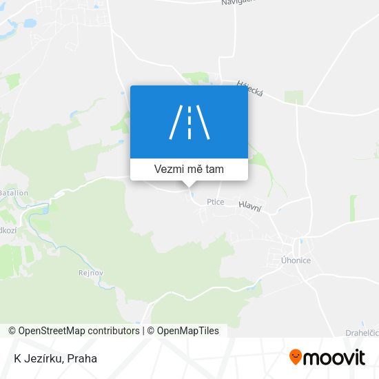 K Jezírku mapa