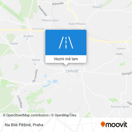 Na Bílé Pěšině mapa
