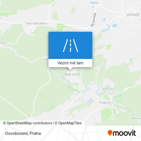 Osvobození mapa