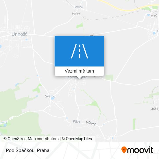 Pod Špačkou mapa