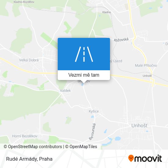 Rudé Armády mapa