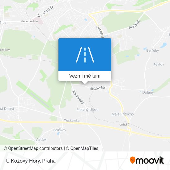 U Kožovy Hory mapa