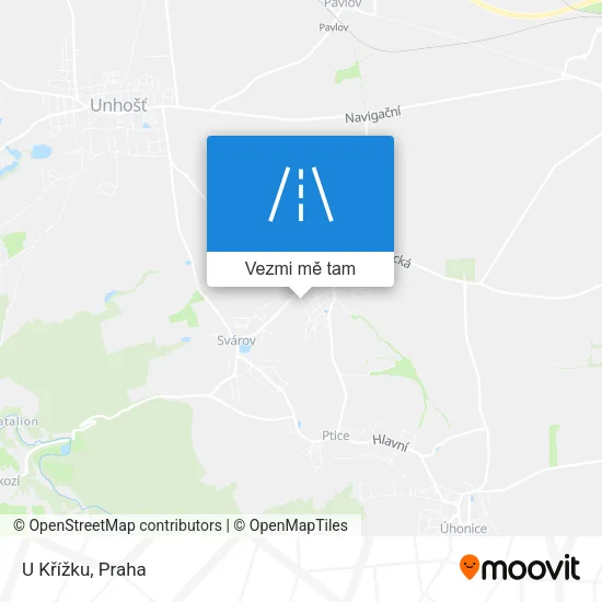 U Křížku mapa