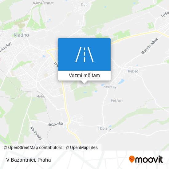 V Bažantnici mapa