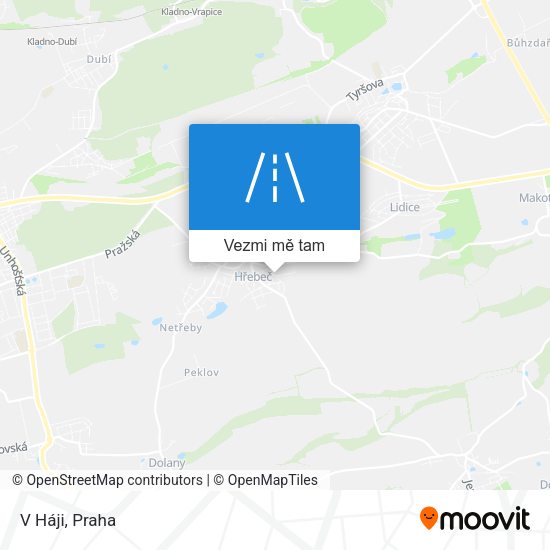 V Háji mapa