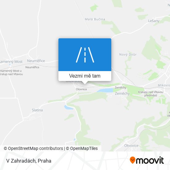 V Zahradách mapa