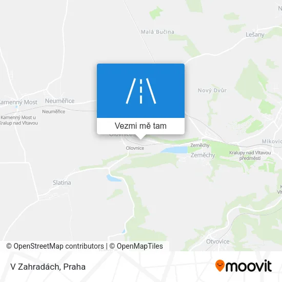V Zahradách mapa
