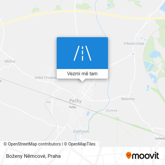 Boženy Němcové mapa
