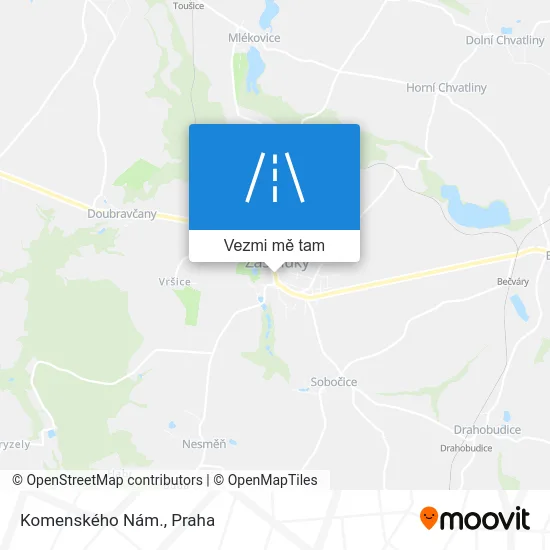 Komenského Nám. mapa