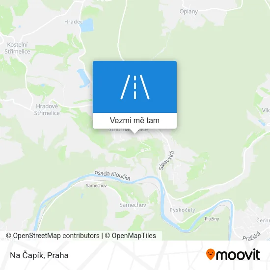 Na Čapík mapa