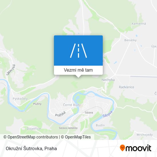 Okružní Šutrovka mapa
