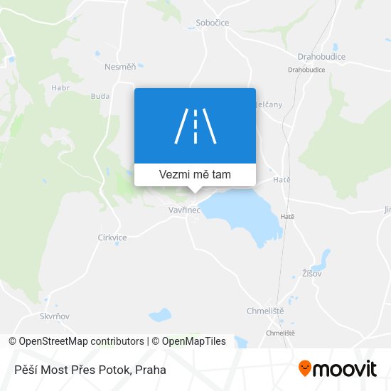 Pěší Most Přes Potok mapa