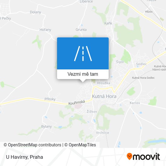 U Havírny mapa