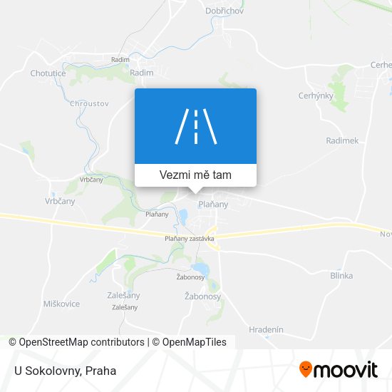 U Sokolovny mapa