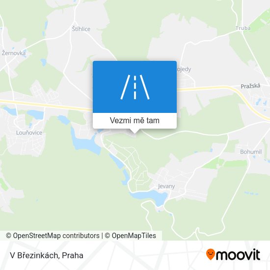V Březinkách mapa