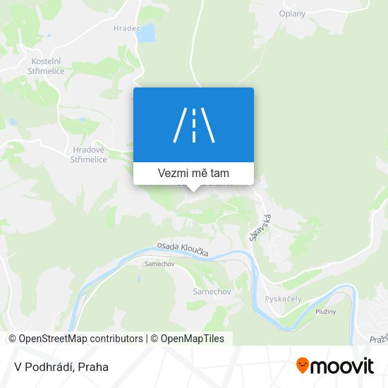 V Podhrádí mapa