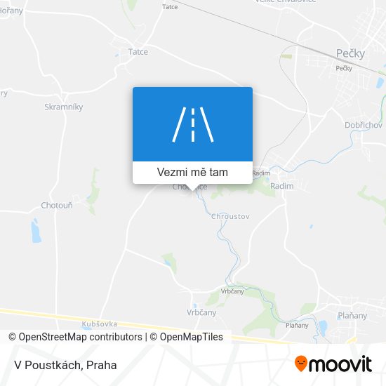 V Poustkách mapa