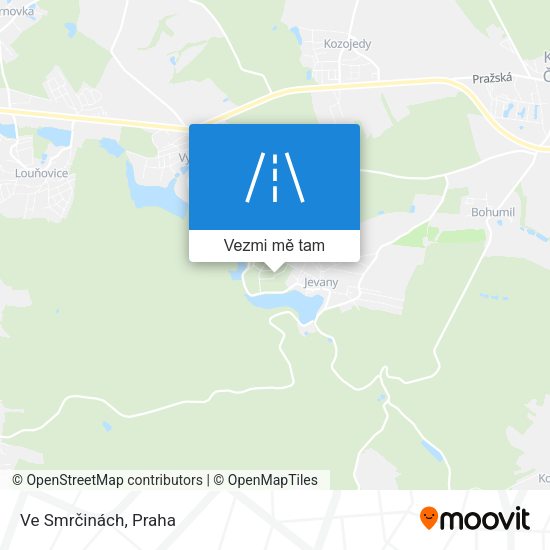 Ve Smrčinách mapa