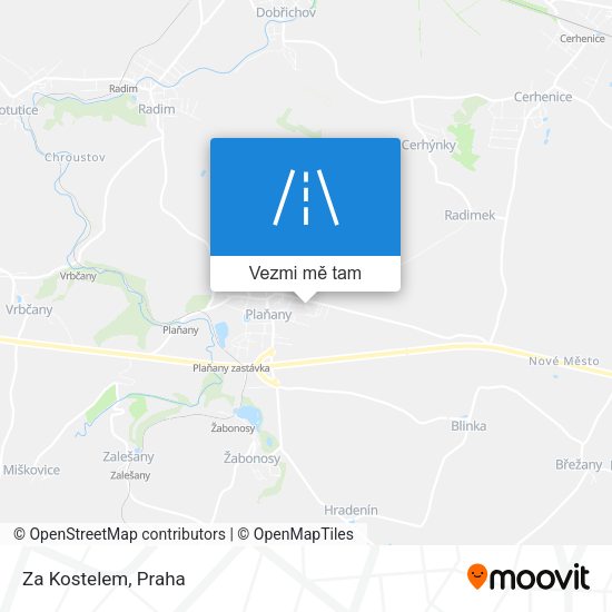 Za Kostelem mapa
