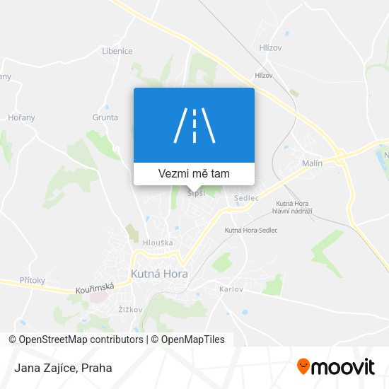 Jana Zajíce mapa