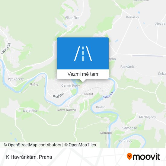 K Havránkám mapa