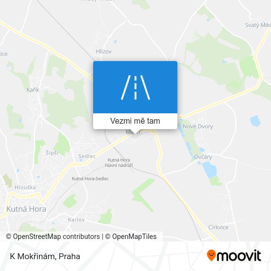 K Mokřinám mapa