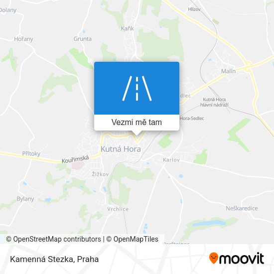 Kamenná Stezka mapa