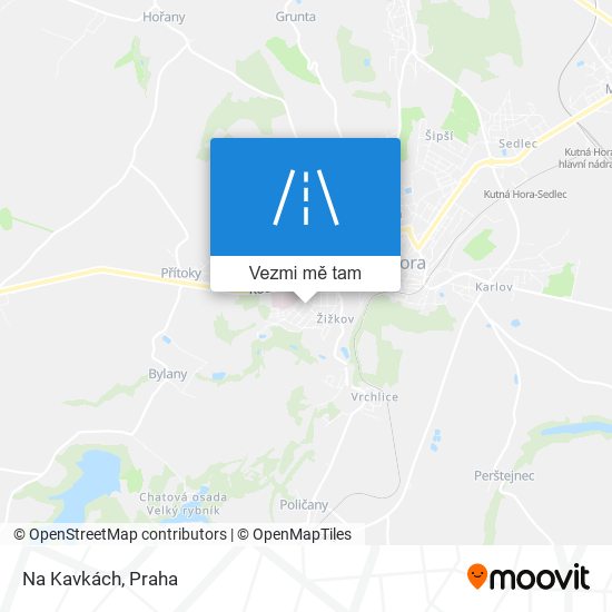 Na Kavkách mapa