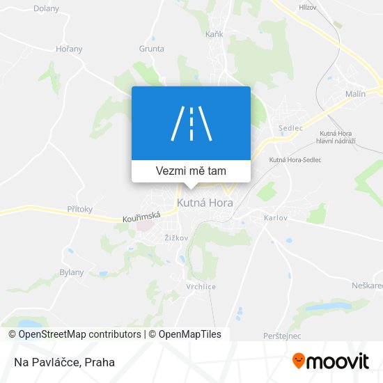 Na Pavláčce mapa