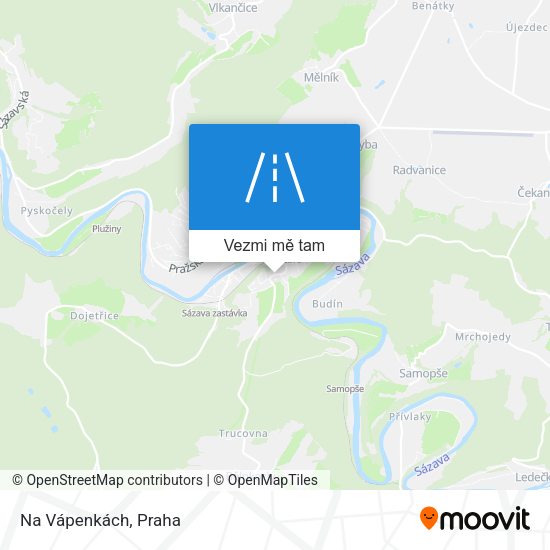 Na Vápenkách mapa