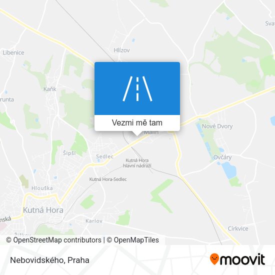 Nebovidského mapa