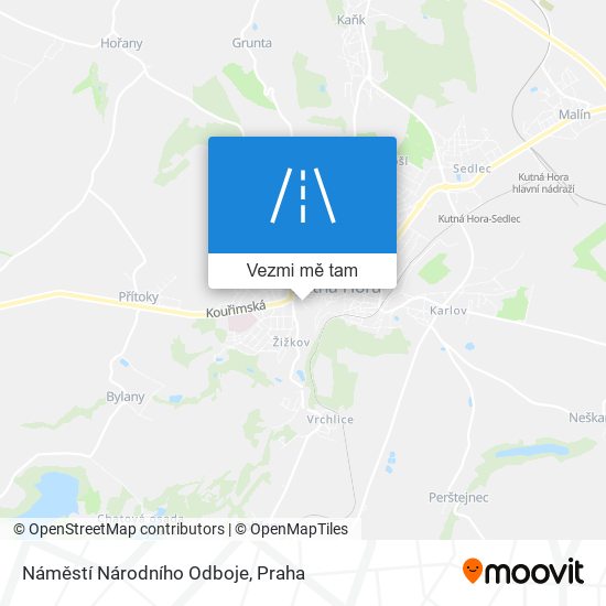 Náměstí Národního Odboje mapa